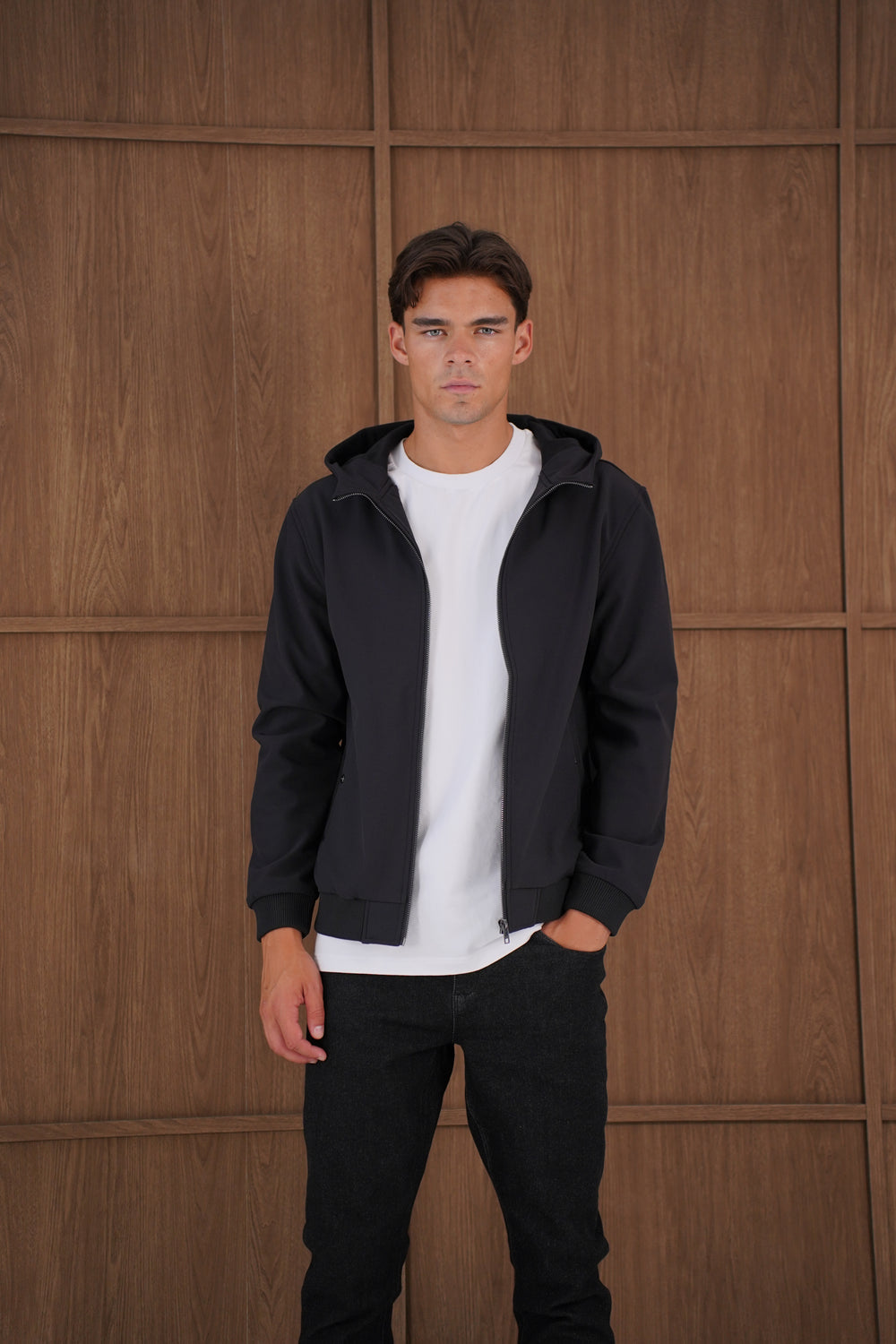 Capo Soft Shell Hood Jacket - Black