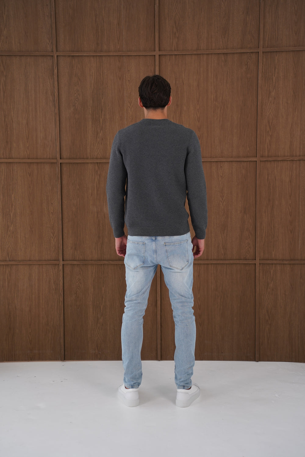 Capo CABLE Knit Jumper - Charcoal
