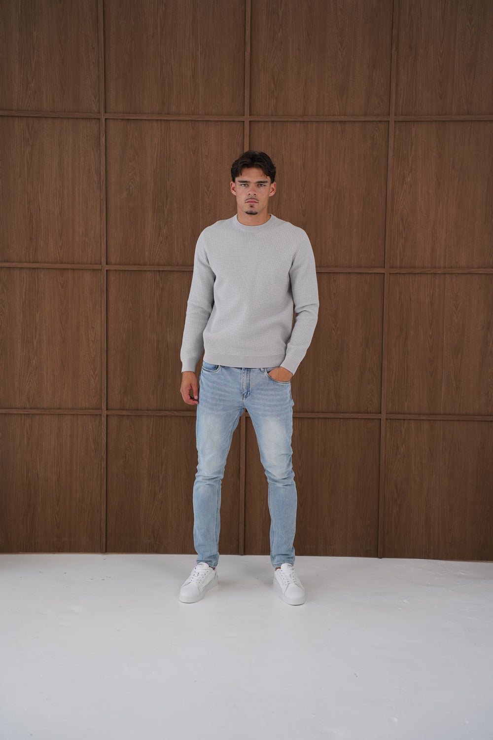 Capo CABLE Knit Jumper - Grey