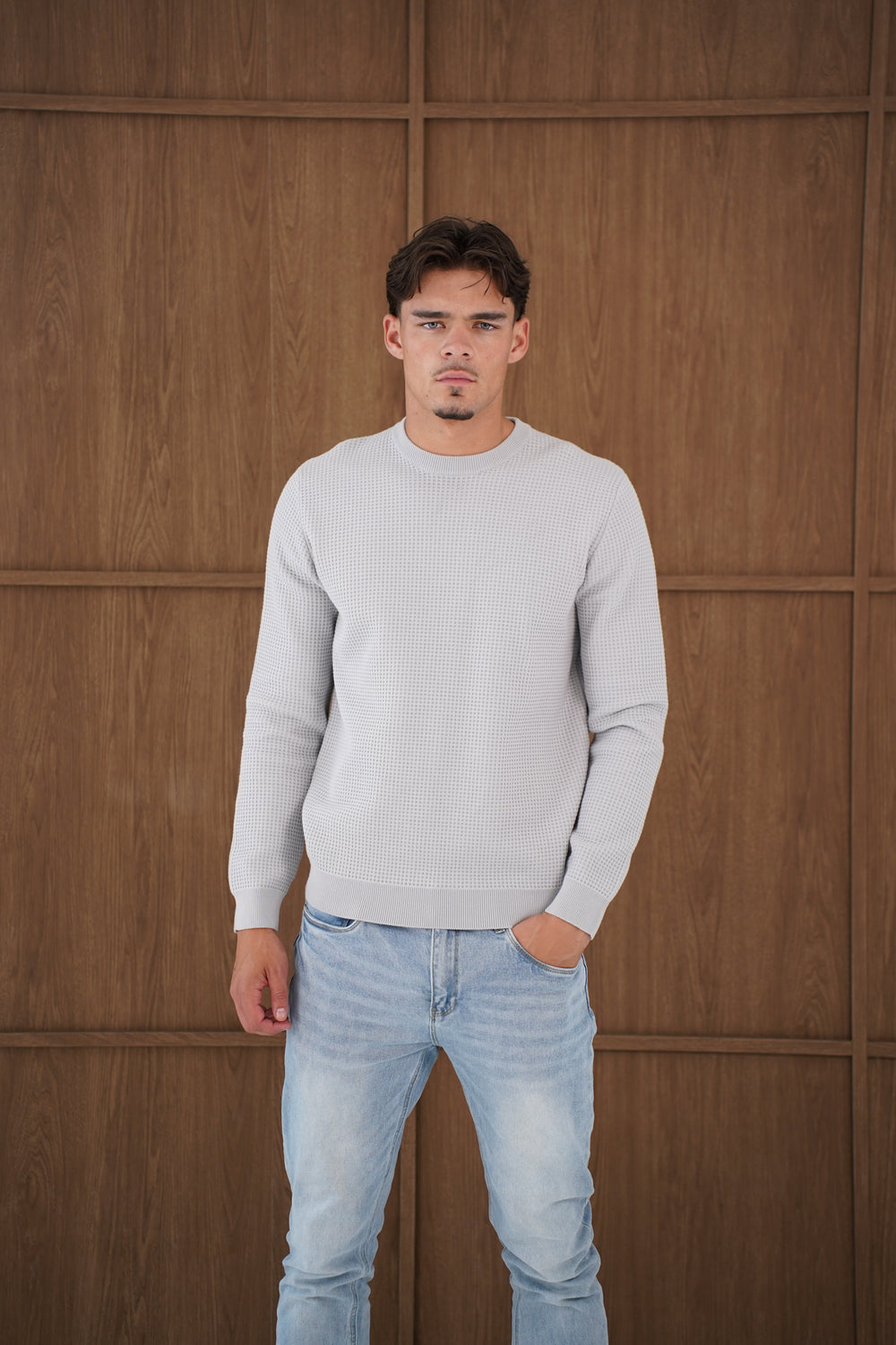 Capo CABLE Knit Jumper - Grey