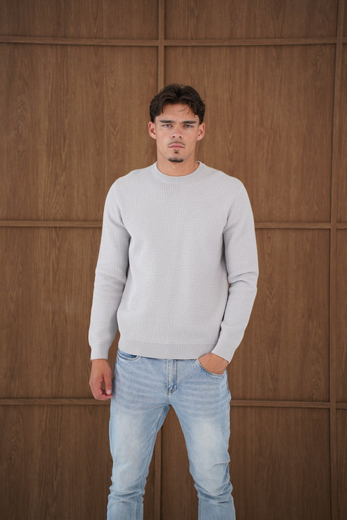 Capo CABLE Knit Jumper - Grey