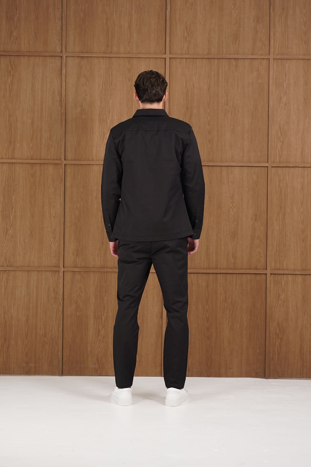 Capo Cotton Cargo Overshirt - Black