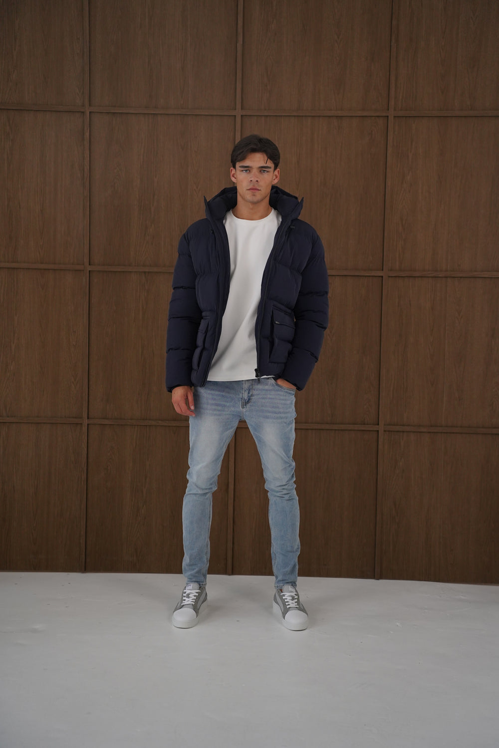 Capo Puffer Coat - Navy