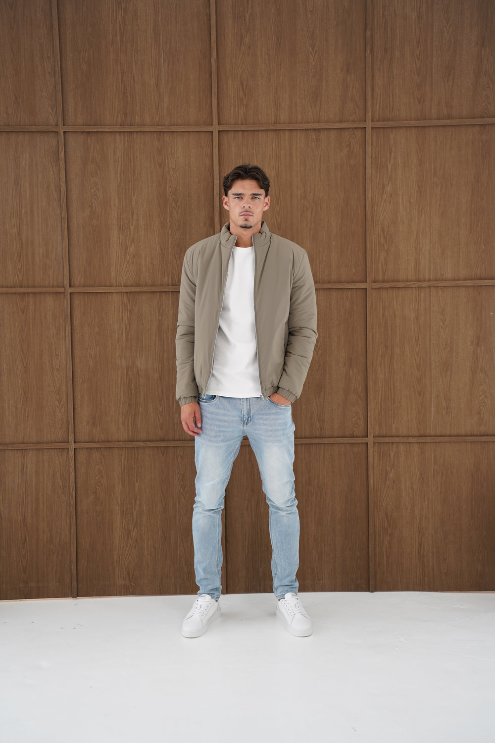 Capo Padded Bomber Jacket - Olive