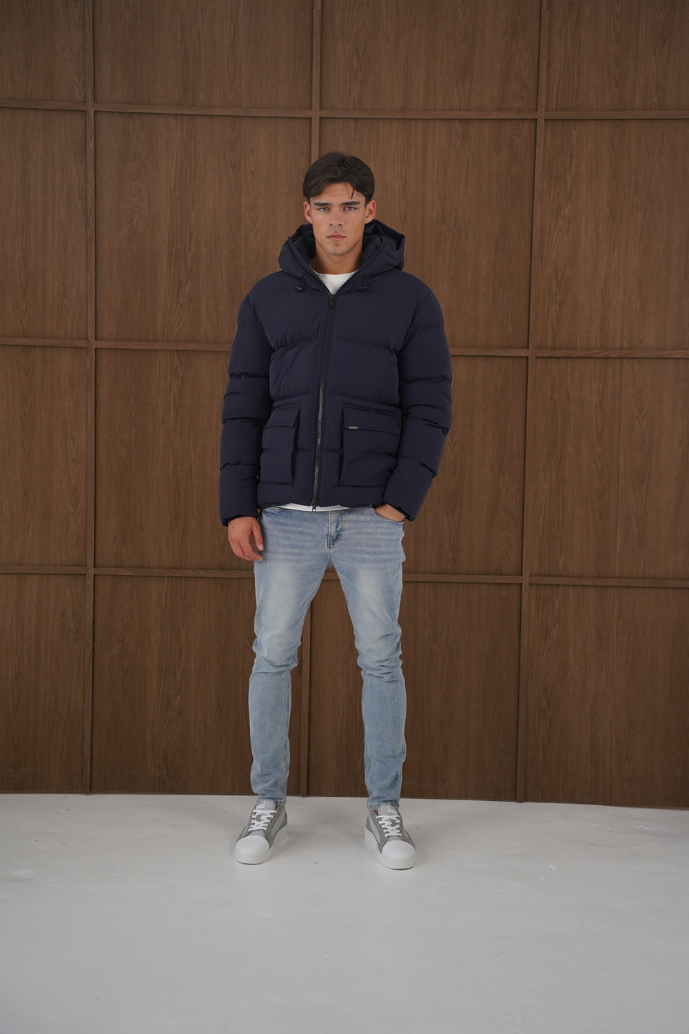 Capo Puffer Coat - Navy