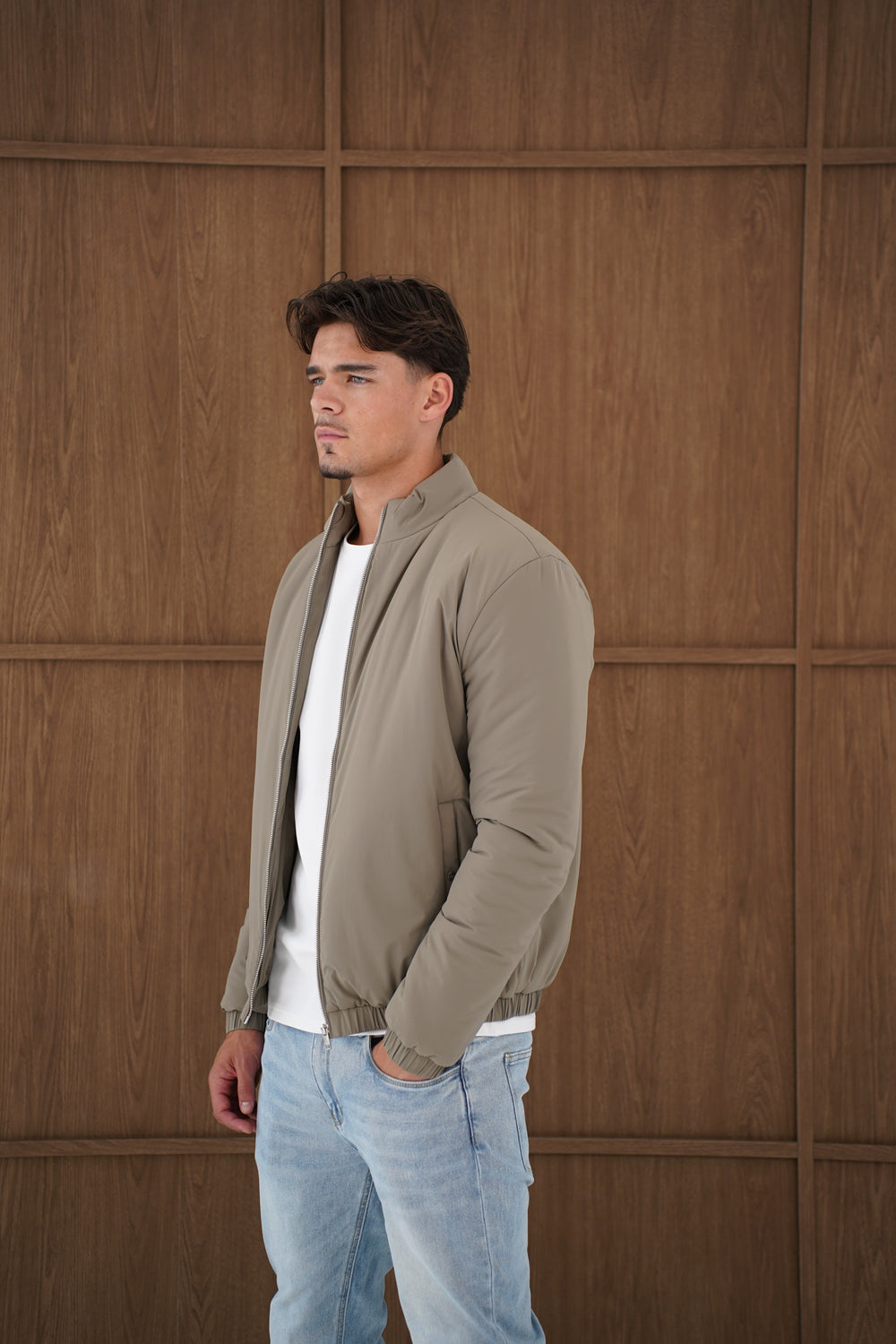 Capo Padded Bomber Jacket - Olive