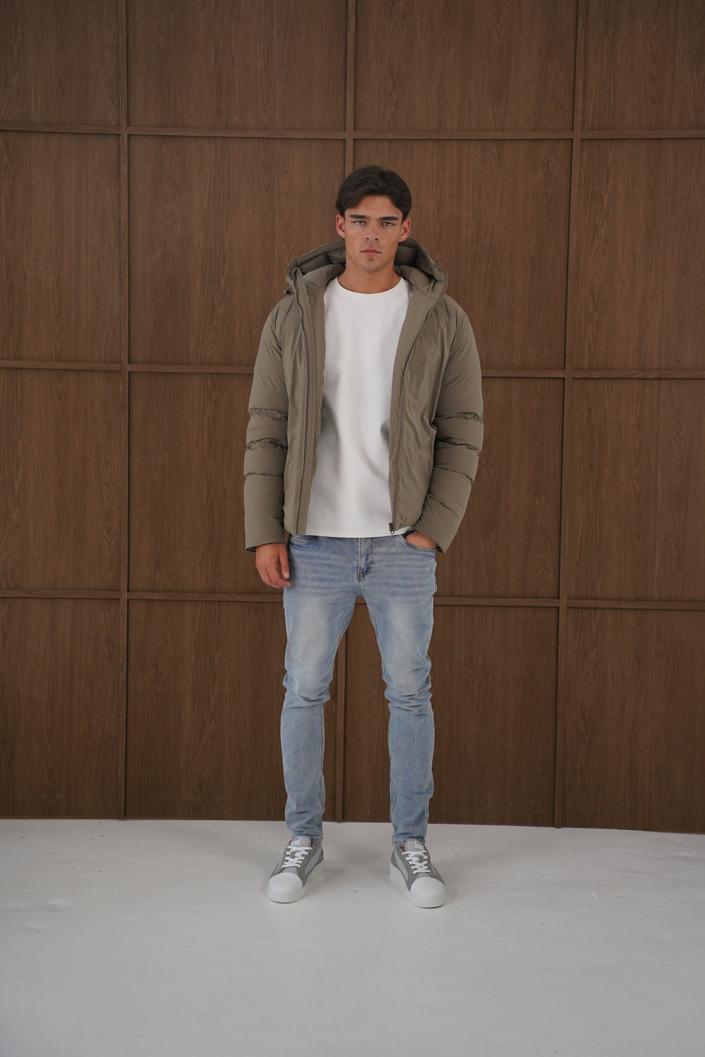 Capo Hooded Padded Jacket - Olive