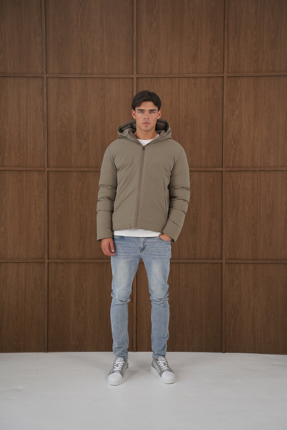 Capo Hooded Padded Jacket - Olive