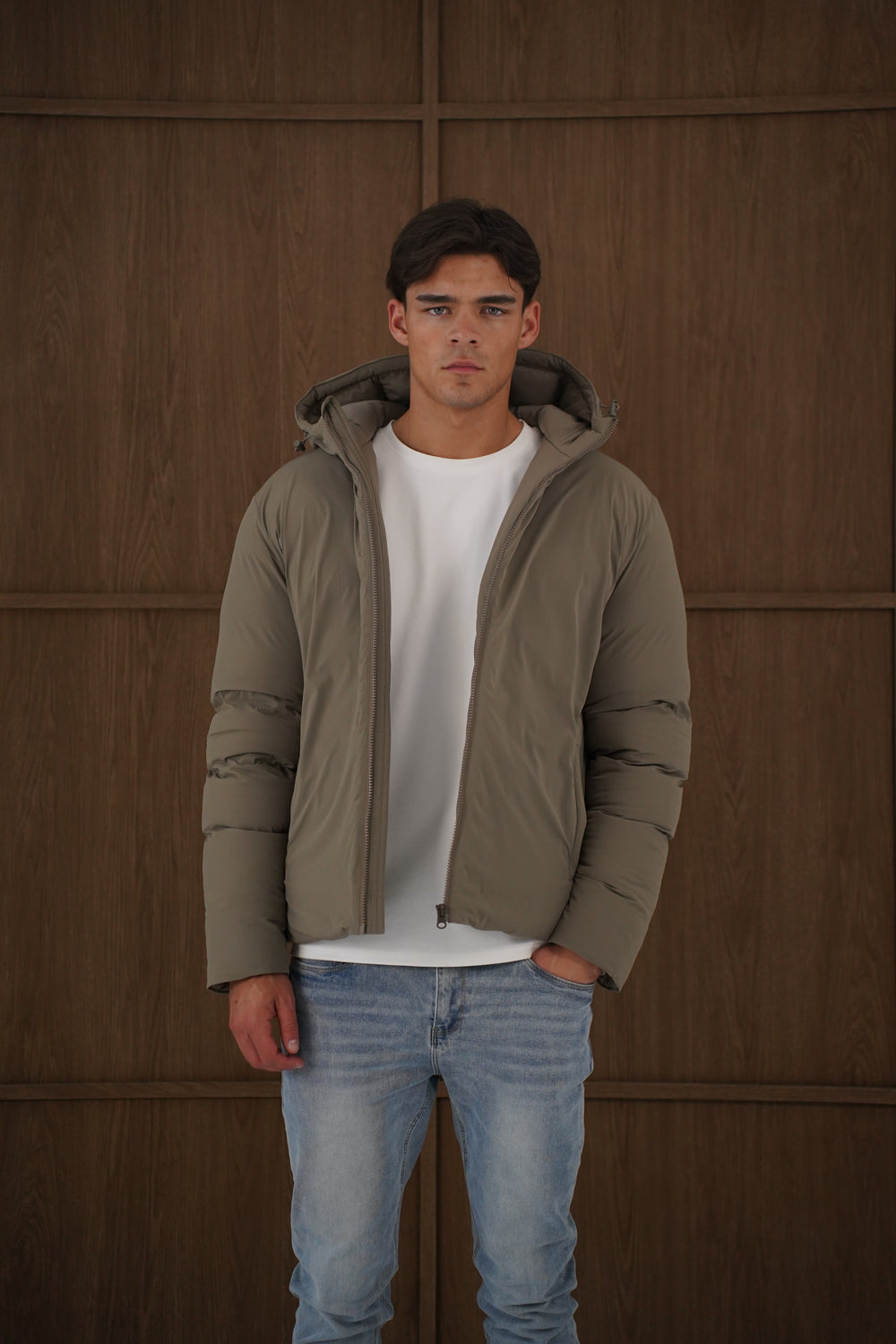 Capo Hooded Padded Jacket - Olive