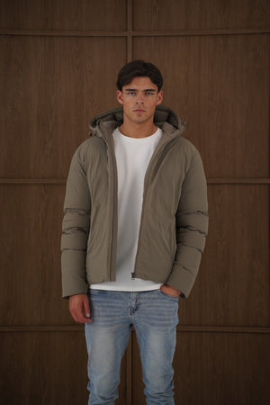 Capo Hooded Padded Jacket - Olive