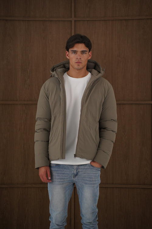 Capo Hooded Padded Jacket - Olive