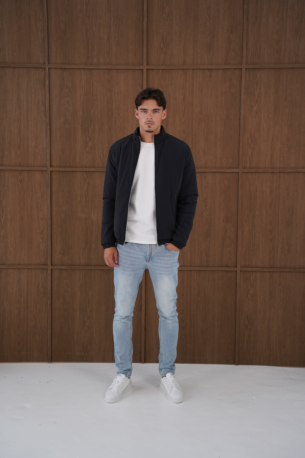 Capo Padded Bomber Jacket - Black