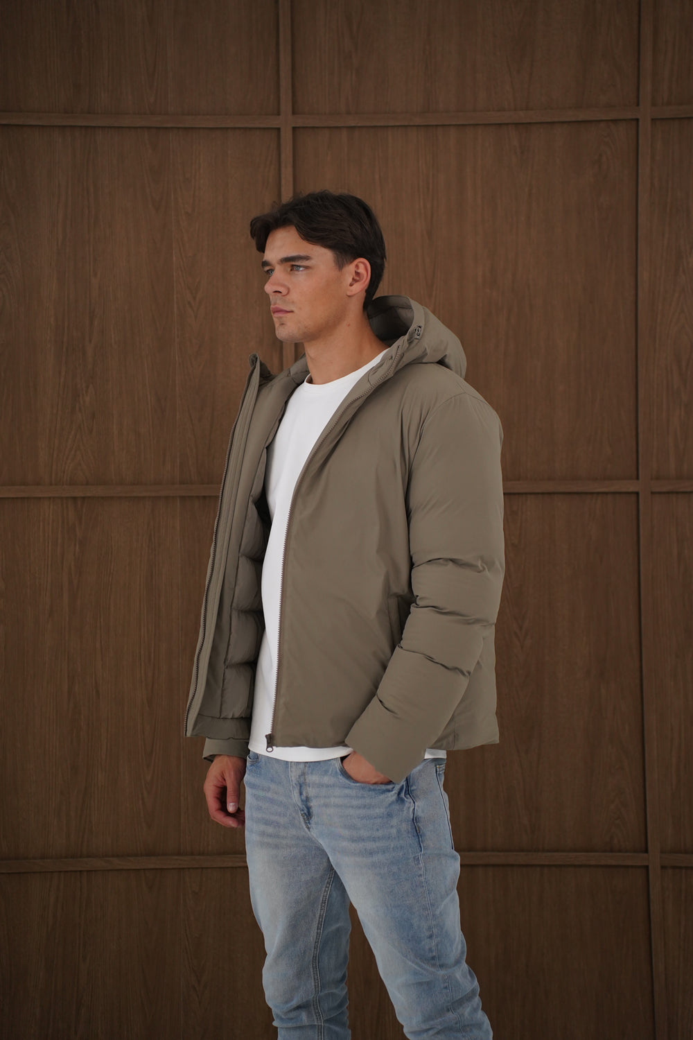 Capo Hooded Padded Jacket - Olive