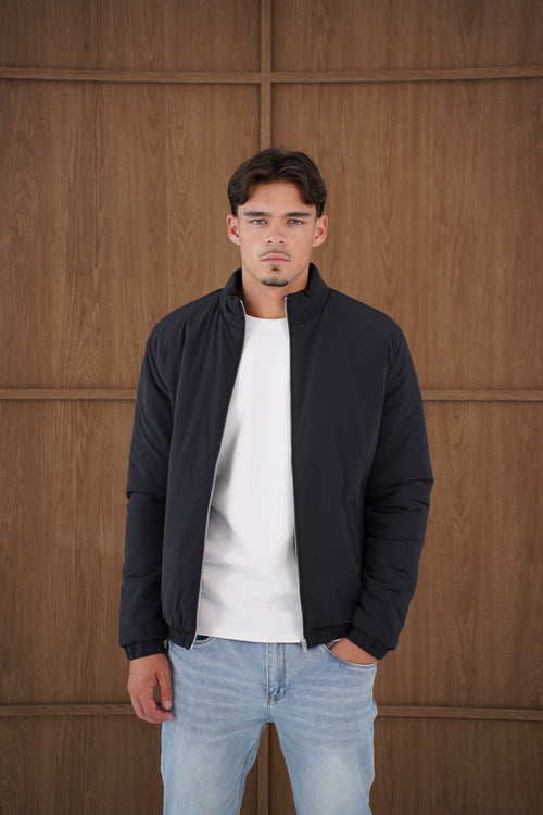 Capo Padded Bomber Jacket - Black