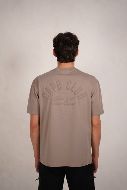 Capo Club Script T-Shirt - Tonal Mushroom