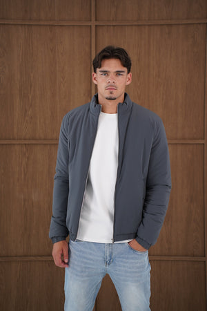 Capo Padded Bomber Jacket - Charcoal