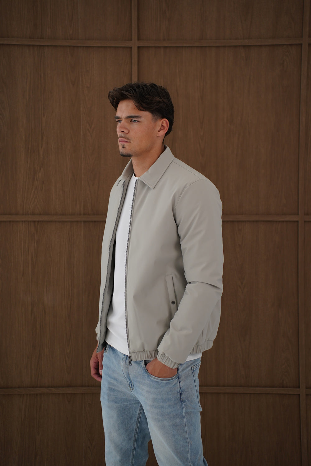 Capo Padded Collar Jacket - Taupe
