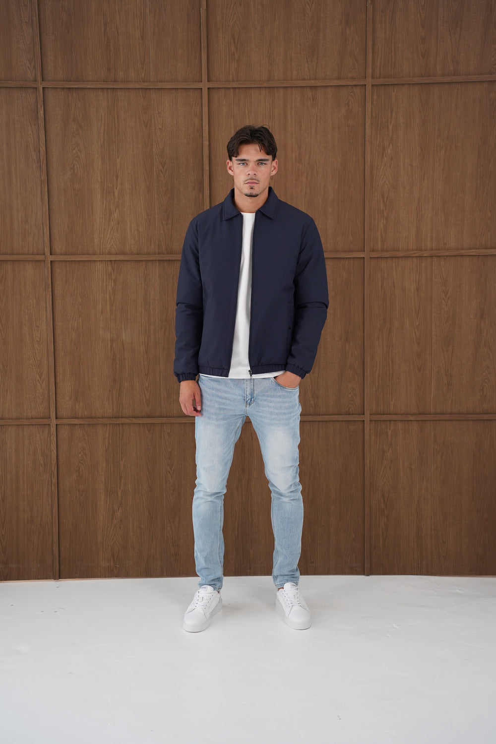 Capo Padded Collar Jacket - Navy