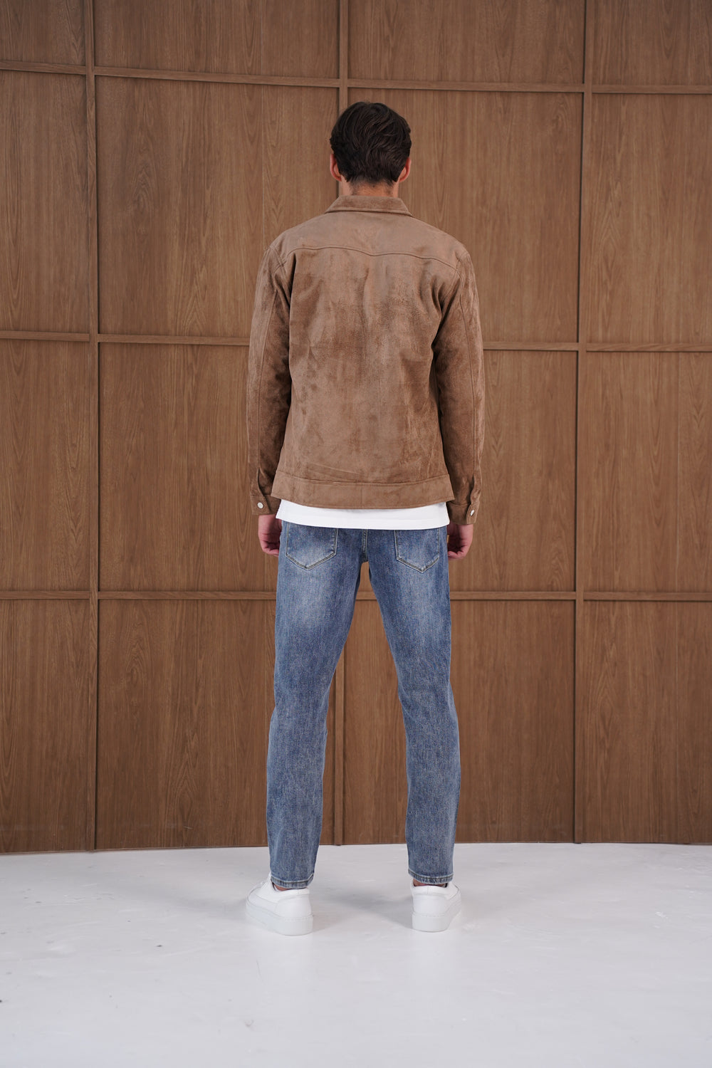 Capo Faux Suede Jacket - Brown