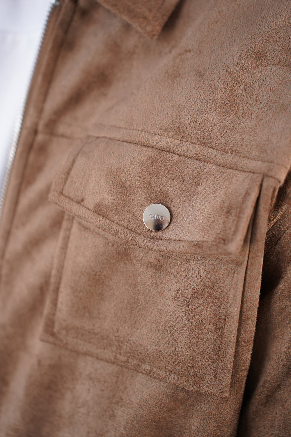 Capo Faux Suede Jacket - Brown