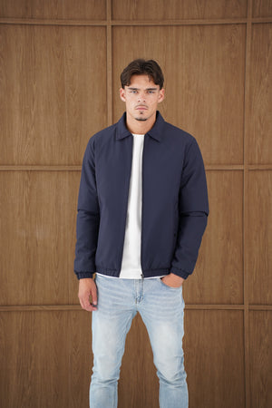 Capo Padded Collar Jacket - Navy