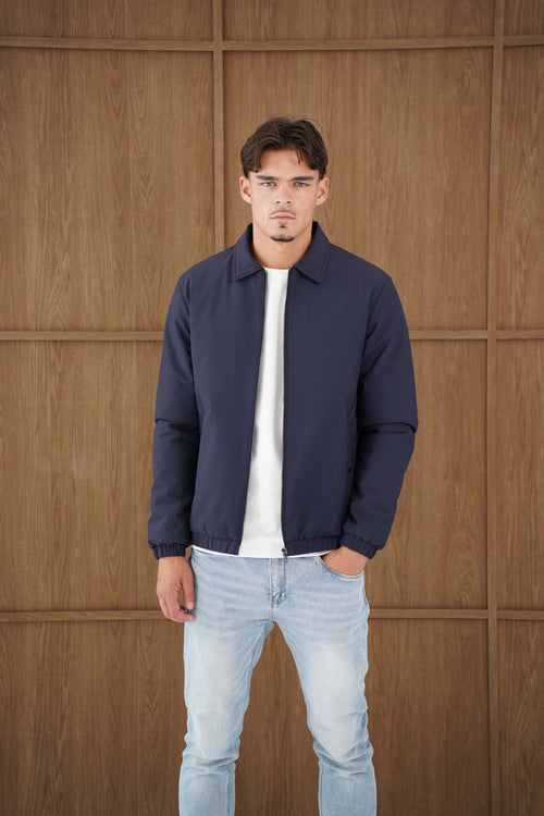 Capo Padded Collar Jacket - Navy