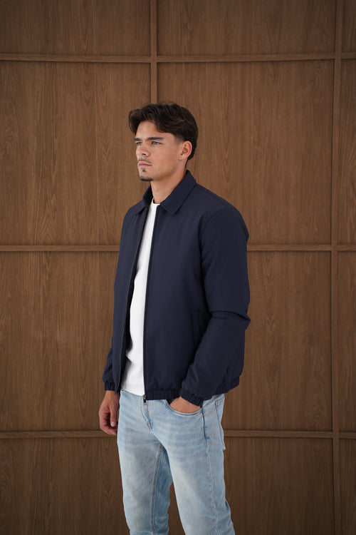 Capo Padded Collar Jacket - Navy