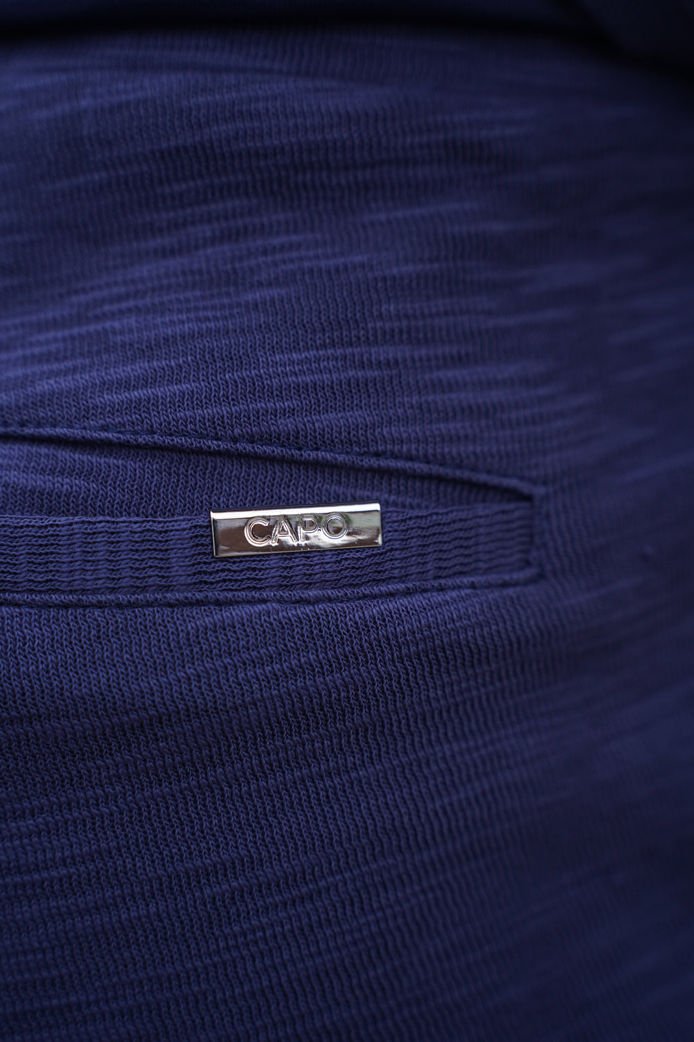 Capo Jersey Slub Shorts - Navy