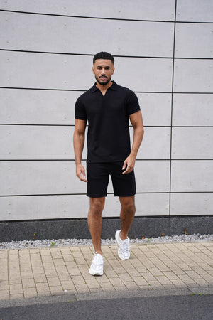 Capo Jersey Slub Shorts - Black
