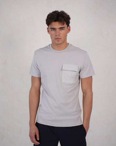 Capo Cargo Pocket T-Shirt - Light Grey