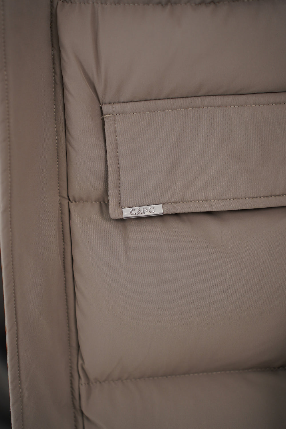 Capo Mid-Length Puffer Coat - Brown