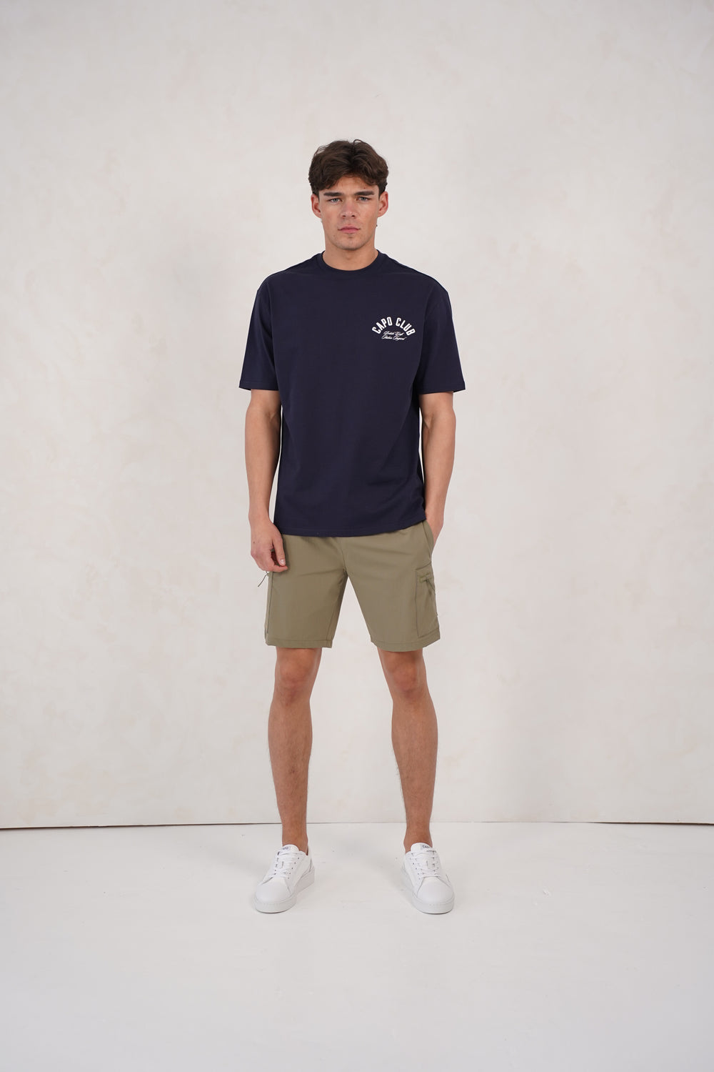 Capo Club Script T-Shirt - Navy/White