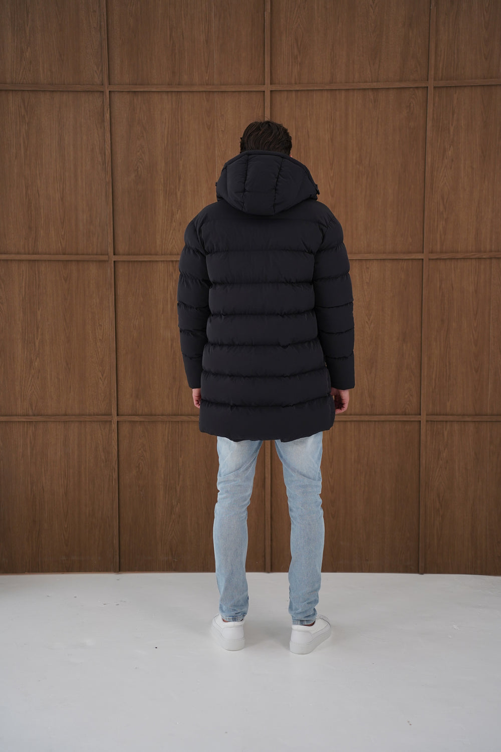 Capo Mid-Length Puffer Coat - Black