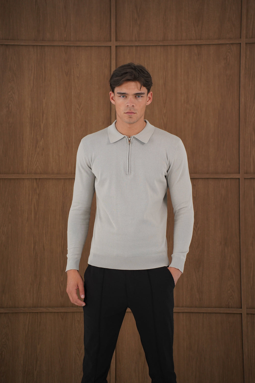 Capo Egyptian Cotton LS Zip Polo Shirt - Stone – CAPO | Meaning