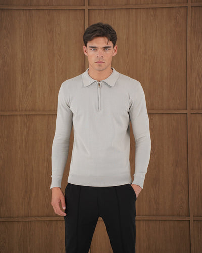 Capo Egyptian Cotton LS Zip Polo Shirt - Stone – CAPO | Meaning