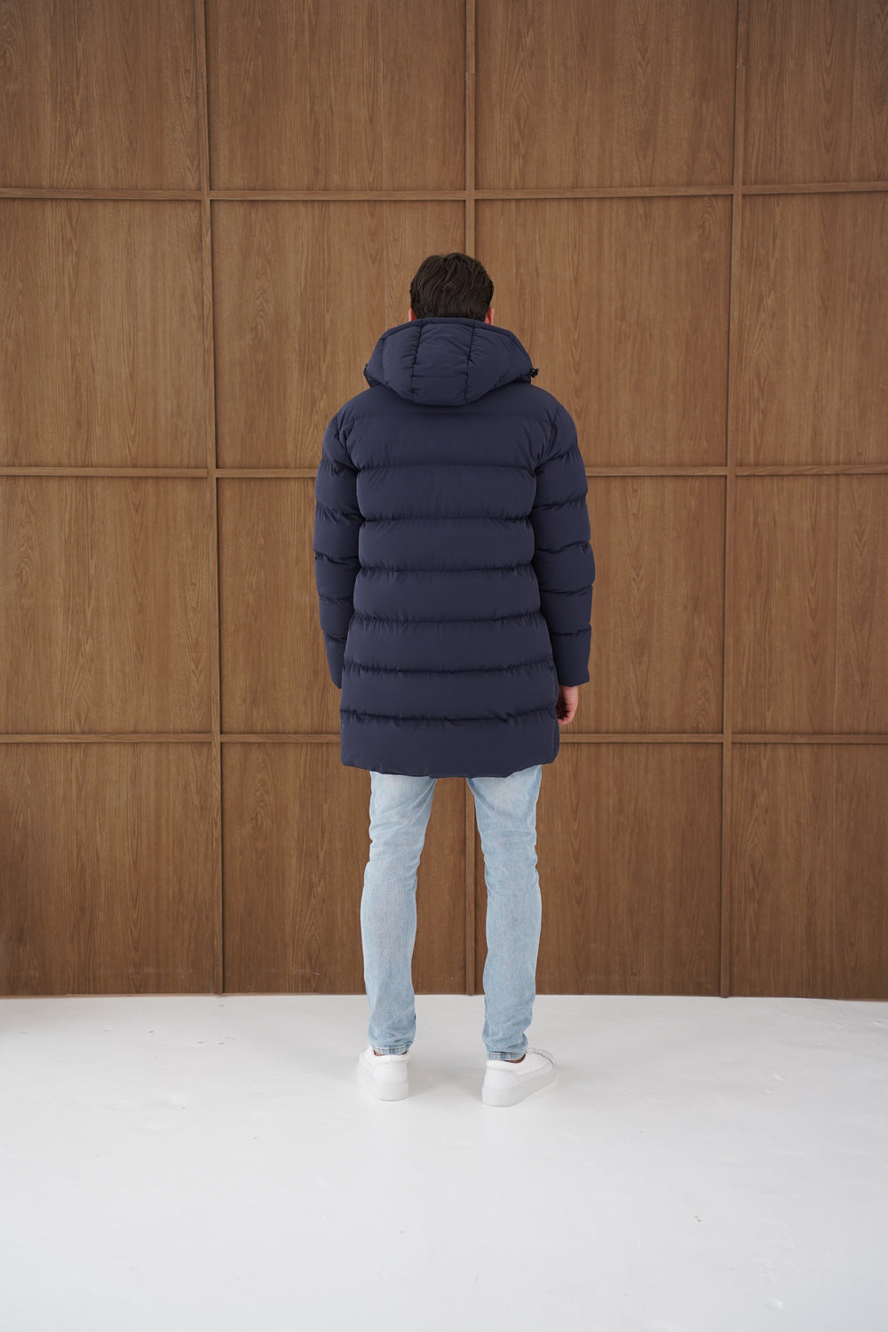 Capo Mid-Length Puffer Coat - Navy