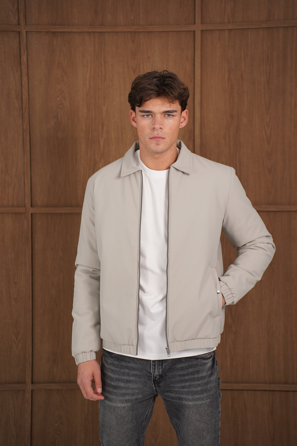 Capo Padded Collar Jacket - Taupe