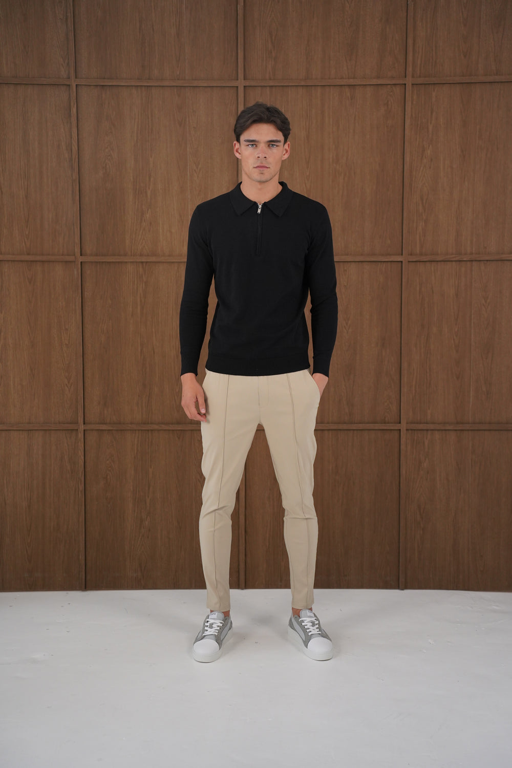 Capo Egyptian Cotton LS Zip Polo Shirt - Black – CAPO | Meaning