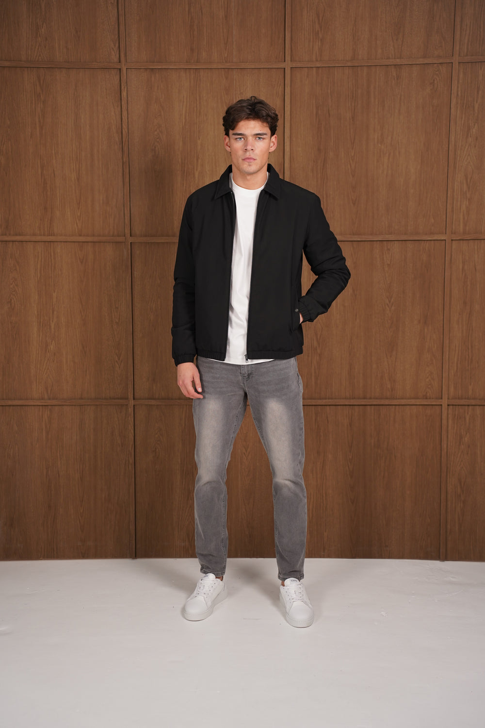 Capo Padded Collar Jacket - Black