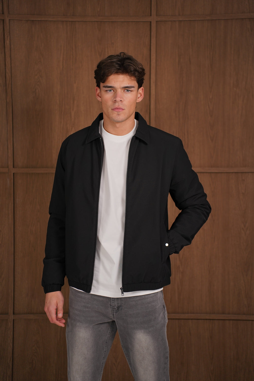 Capo Padded Collar Jacket - Black