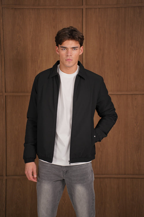 Capo Padded Collar Jacket - Black