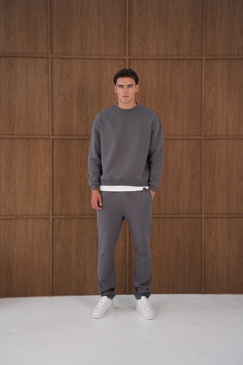 Capo Heavyweight Crew Neck Sweater - Charcoal