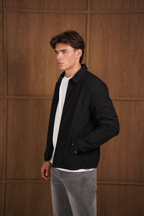Capo Padded Collar Jacket - Black