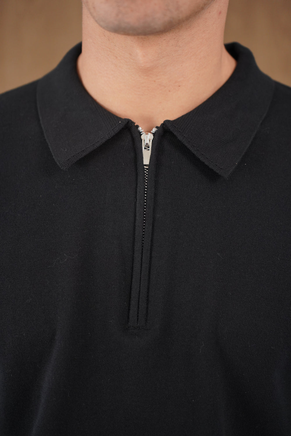 Capo Egyptian Cotton LS Zip Polo Shirt - Black – CAPO | Meaning