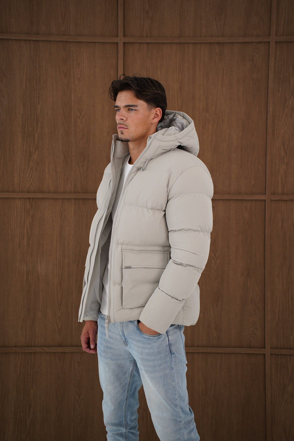 Capo Puffer Coat - Stone