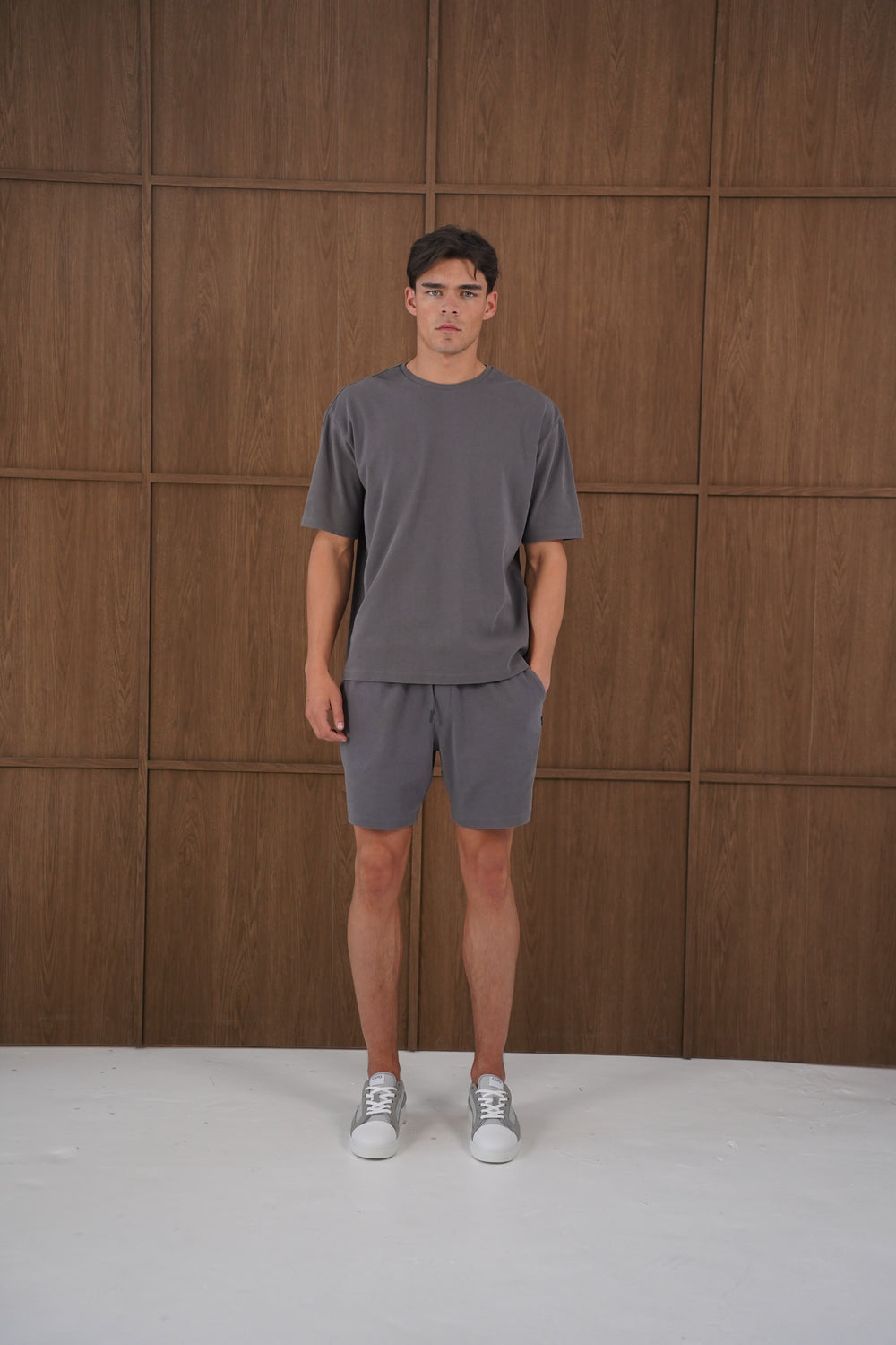 Capo Veluro Washed Shorts - Light Grey