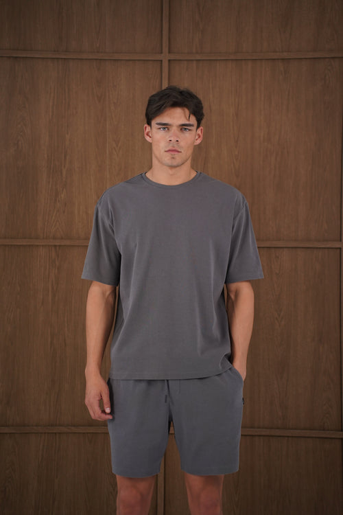 Capo Veluro Washed T-Shirt - Light Grey