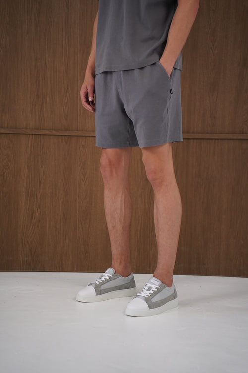 Capo Veluro Washed Shorts - Light Grey