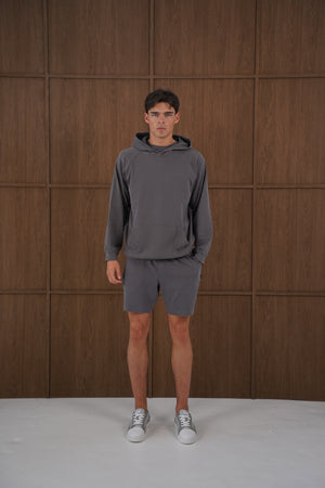 Capo Veluro Washed Hoodie - Light Grey