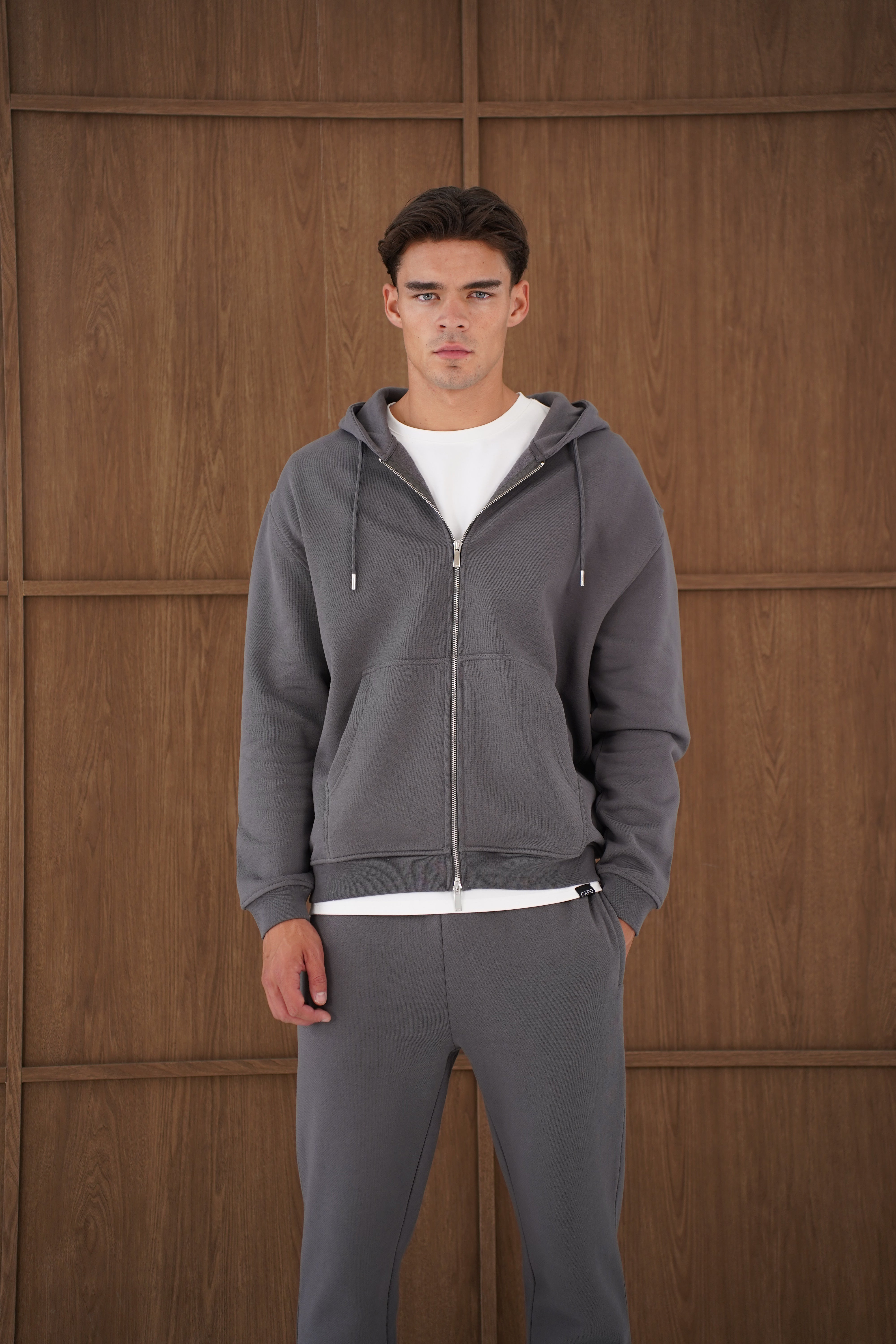 Capo Heavyweight Full Zip Hoodie - Charcoal